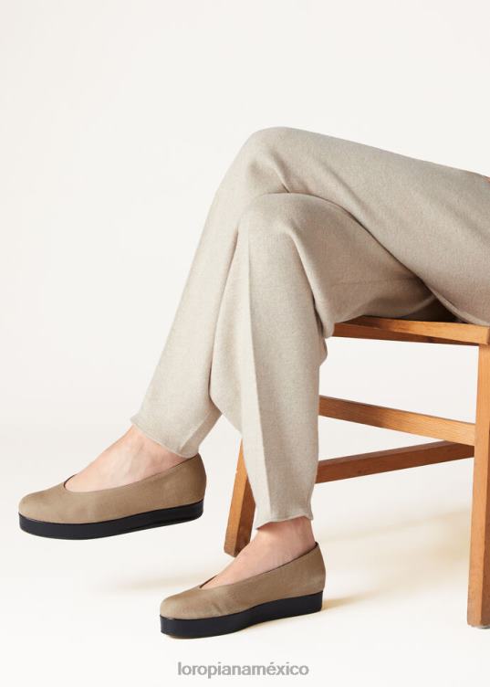 Loro Piana mujer bailarinas shima verde niebla (50wi) 2FPNR731