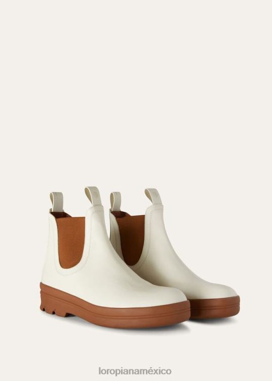 Loro Piana mujer botines junto al lago susurro blanco (1615) 2FPNR700