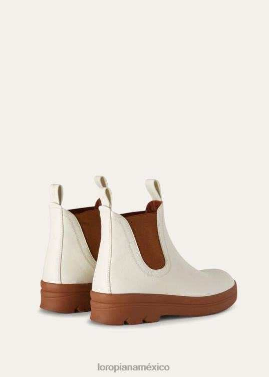 Loro Piana mujer botines junto al lago susurro blanco (1615) 2FPNR700