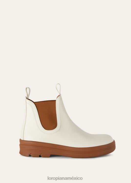 Loro Piana mujer botines junto al lago susurro blanco (1615) 2FPNR700