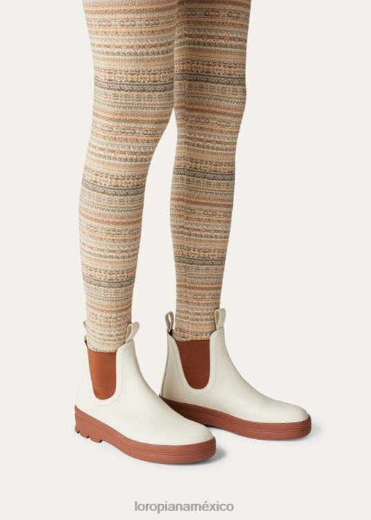 Loro Piana mujer botines junto al lago susurro blanco (1615) 2FPNR700