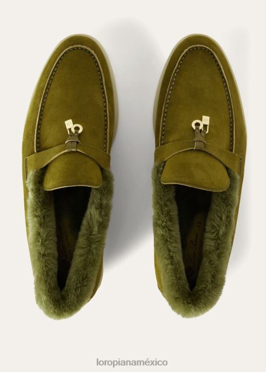 Loro Piana mujer mocasines con encanto de verano hoja de olivo (50i5) 2FPNR669