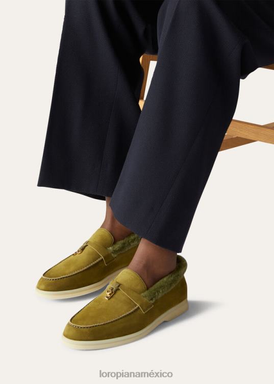 Loro Piana mujer mocasines con encanto de verano hoja de olivo (50i5) 2FPNR669