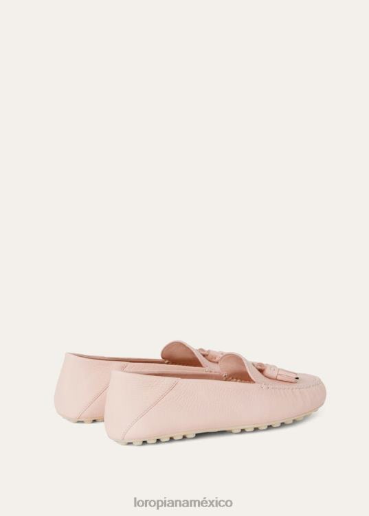 Loro Piana mujer mocasines con suela de lunares blanco (1000) 2FPNR656