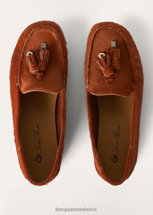 Loro Piana mujer mocasines con suela de lunares chocolate (h026) 2FPNR653