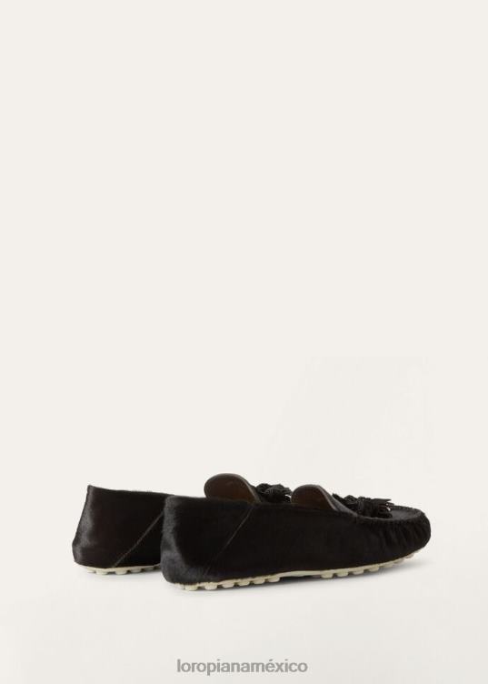 Loro Piana mujer mocasines con suela de lunares chocolate (h026) 2FPNR654