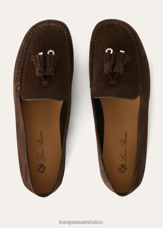 Loro Piana mujer mocasines con suela de lunares mantequilla de anacardo (d846) 2FPNR660