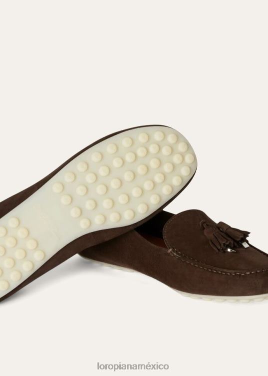 Loro Piana mujer mocasines con suela de lunares mantequilla de anacardo (d846) 2FPNR660