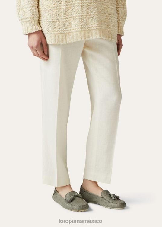 Loro Piana mujer mocasines con suela de lunares yerba mate (50rr) 2FPNR663