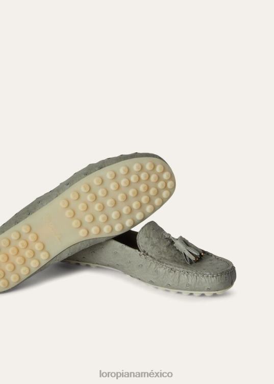 Loro Piana mujer mocasines con suela de lunares yerba mate (50rr) 2FPNR663