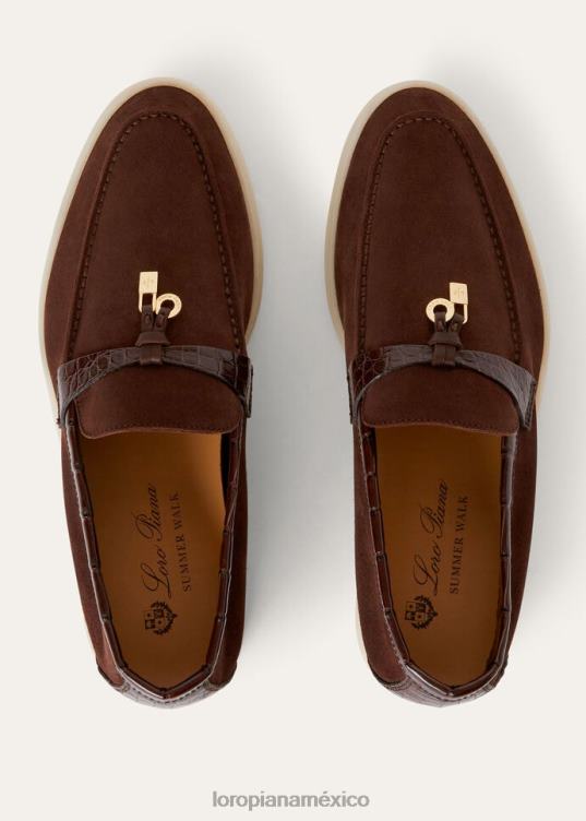 Loro Piana mujer paseo de los encantos del verano chocolate (h026) 2FPNR665