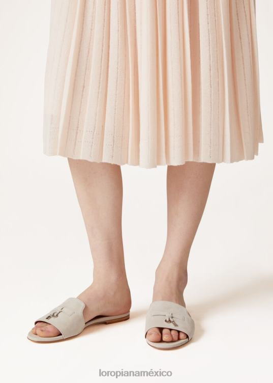 Loro Piana mujer sandalia con dijes de verano sal de roca (307f) 2FPNR743