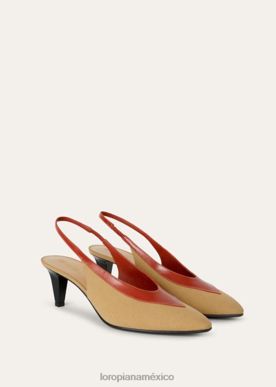 Loro Piana mujer rebeca sandalias madera hinoki/kummel profundo (b4c4) 2FPNR714